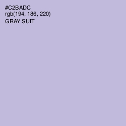 #C2BADC - Gray Suit Color Image
