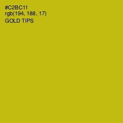 #C2BC11 - Gold Tips Color Image