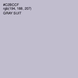 #C2BCCF - Gray Suit Color Image