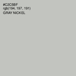 #C2C5BF - Gray Nickel Color Image