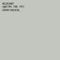 #C2C6BF - Gray Nickel Color Image