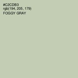 #C2CDB3 - Foggy Gray Color Image