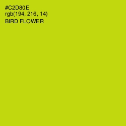 #C2D80E - Bird Flower Color Image