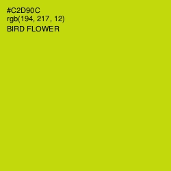 #C2D90C - Bird Flower Color Image