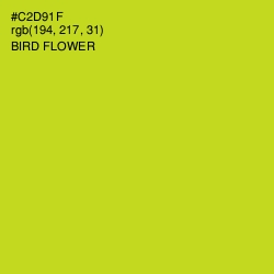 #C2D91F - Bird Flower Color Image