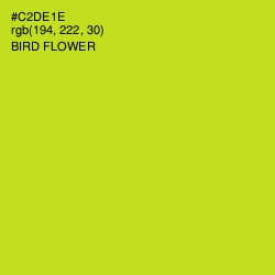 #C2DE1E - Bird Flower Color Image