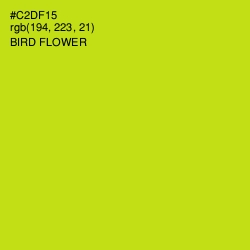 #C2DF15 - Bird Flower Color Image