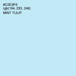 #C2E9F6 - Mint Tulip Color Image