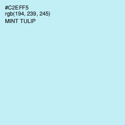 #C2EFF5 - Mint Tulip Color Image