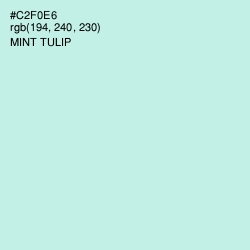 #C2F0E6 - Mint Tulip Color Image