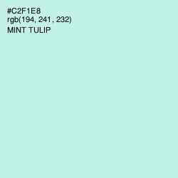 #C2F1E8 - Mint Tulip Color Image