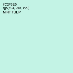 #C2F3E5 - Mint Tulip Color Image