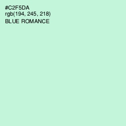 #C2F5DA - Blue Romance Color Image