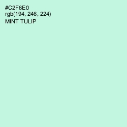 #C2F6E0 - Mint Tulip Color Image
