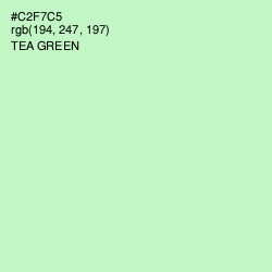 #C2F7C5 - Tea Green Color Image