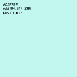 #C2F7EF - Mint Tulip Color Image