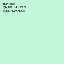 #C2F8D9 - Blue Romance Color Image