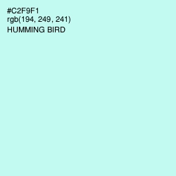 #C2F9F1 - Humming Bird Color Image