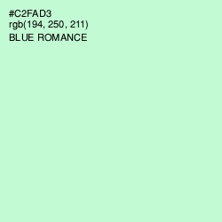 #C2FAD3 - Blue Romance Color Image