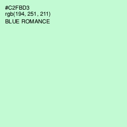 #C2FBD3 - Blue Romance Color Image