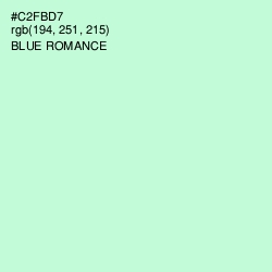 #C2FBD7 - Blue Romance Color Image