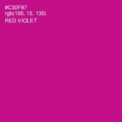 #C30F87 - Red Violet Color Image