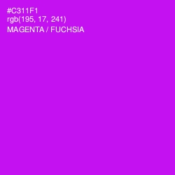 #C311F1 - Magenta / Fuchsia Color Image