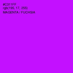 #C311FF - Magenta / Fuchsia Color Image