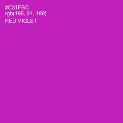 #C31FBC - Red Violet Color Image