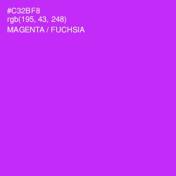 #C32BF8 - Magenta / Fuchsia Color Image