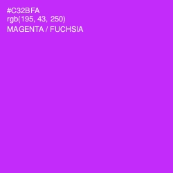 #C32BFA - Magenta / Fuchsia Color Image