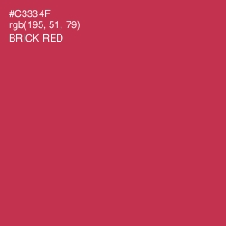 #C3334F - Brick Red Color Image