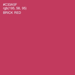 #C33A5F - Brick Red Color Image
