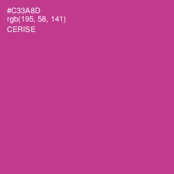 #C33A8D - Cerise Color Image