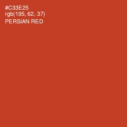 #C33E25 - Persian Red Color Image