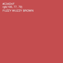 #C34D4F - Fuzzy Wuzzy Brown Color Image