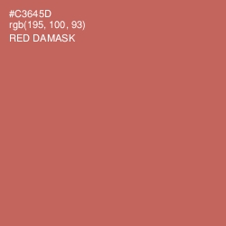 #C3645D - Red Damask Color Image