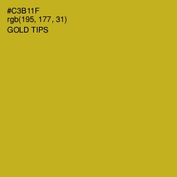 #C3B11F - Gold Tips Color Image