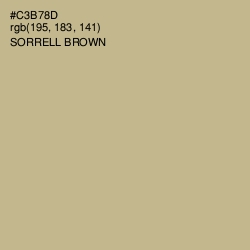 #C3B78D - Sorrell Brown Color Image