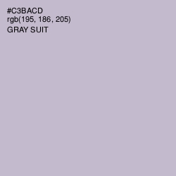 #C3BACD - Gray Suit Color Image