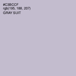 #C3BCCF - Gray Suit Color Image