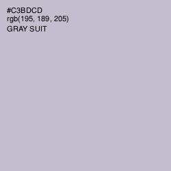 #C3BDCD - Gray Suit Color Image