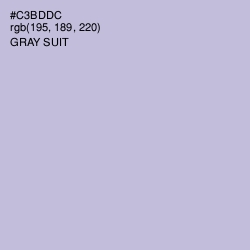 #C3BDDC - Gray Suit Color Image