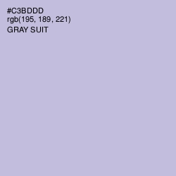 #C3BDDD - Gray Suit Color Image