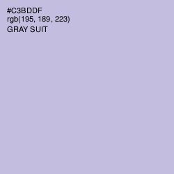 #C3BDDF - Gray Suit Color Image