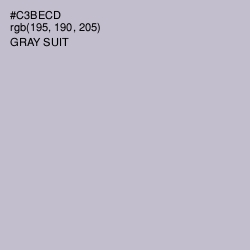 #C3BECD - Gray Suit Color Image