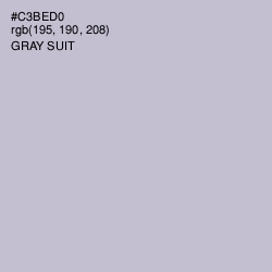 #C3BED0 - Gray Suit Color Image