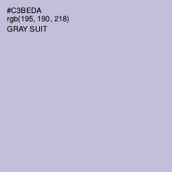 #C3BEDA - Gray Suit Color Image