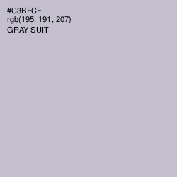 #C3BFCF - Gray Suit Color Image