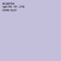 #C3BFDA - Gray Suit Color Image